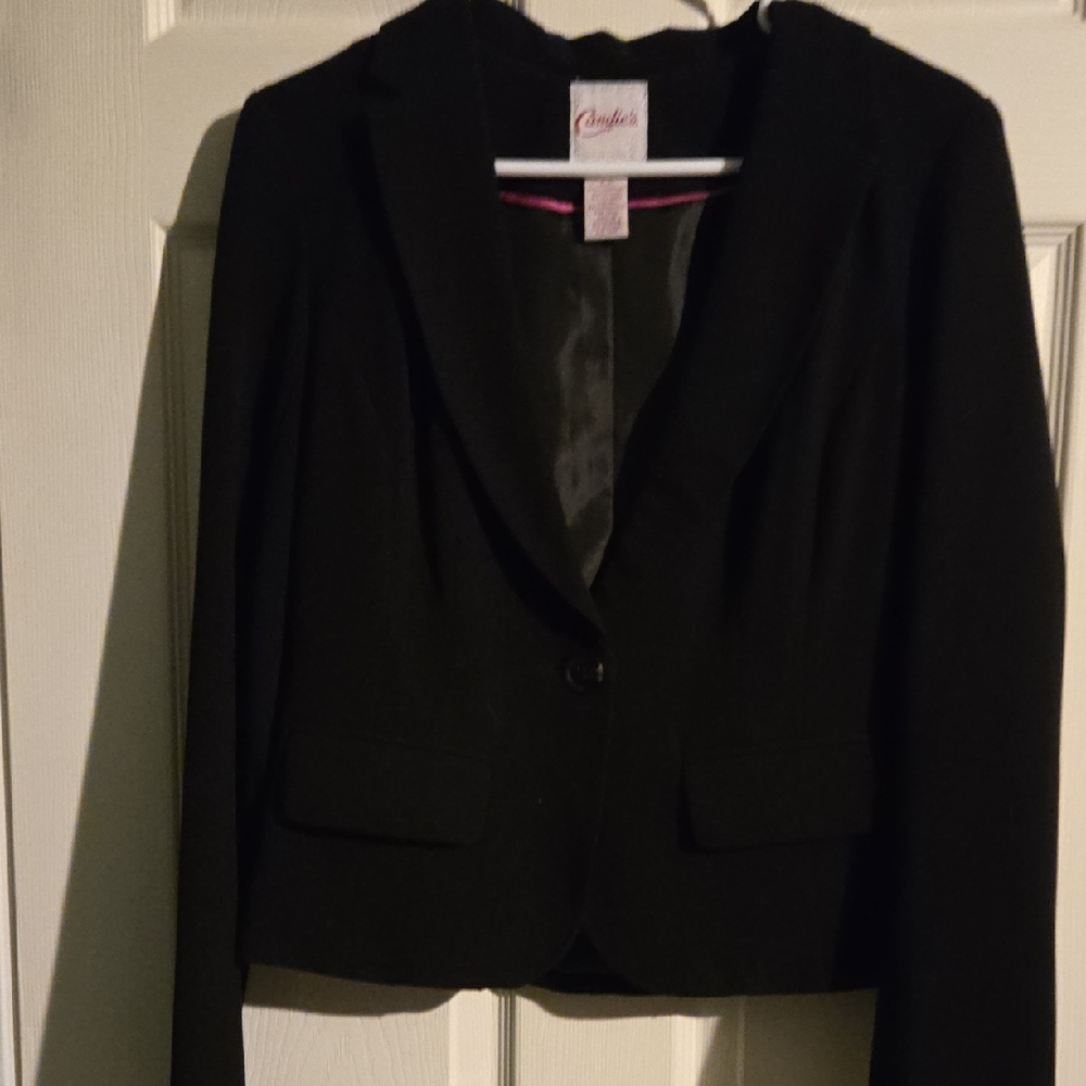 Candie's Classic Black Blazer Size M
